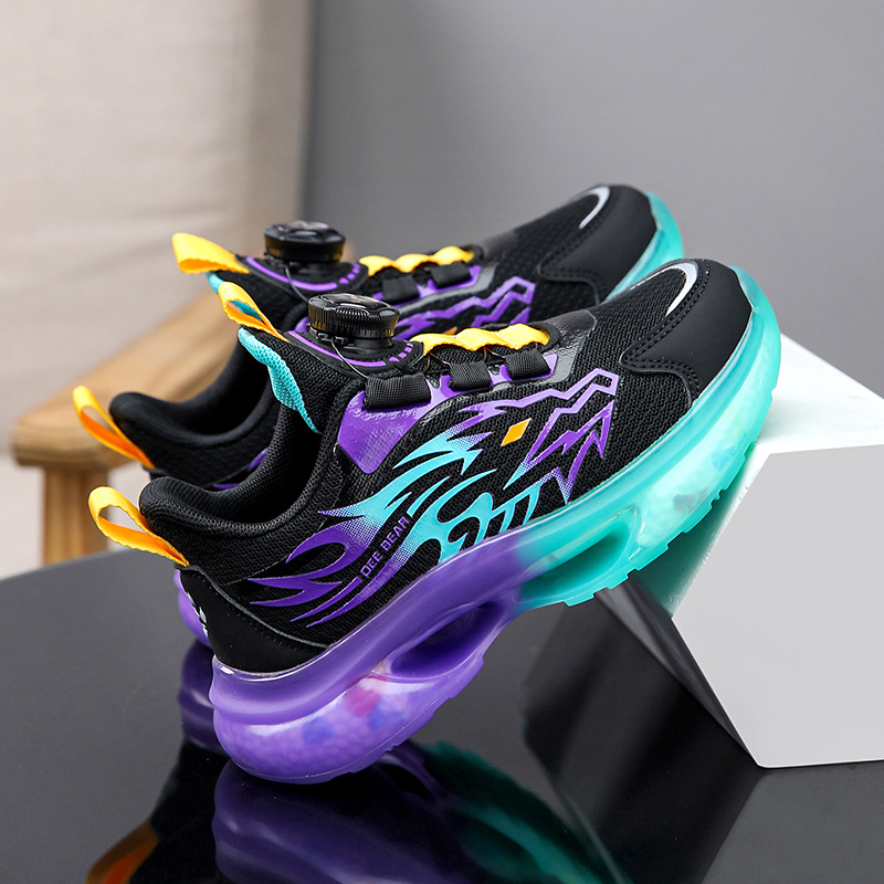 Summer Mesh Hollow Mesh Shoes for Teenagers Thin Sports Junior High School Students Men's Shoes for Boys Big Children Summer Breathable
