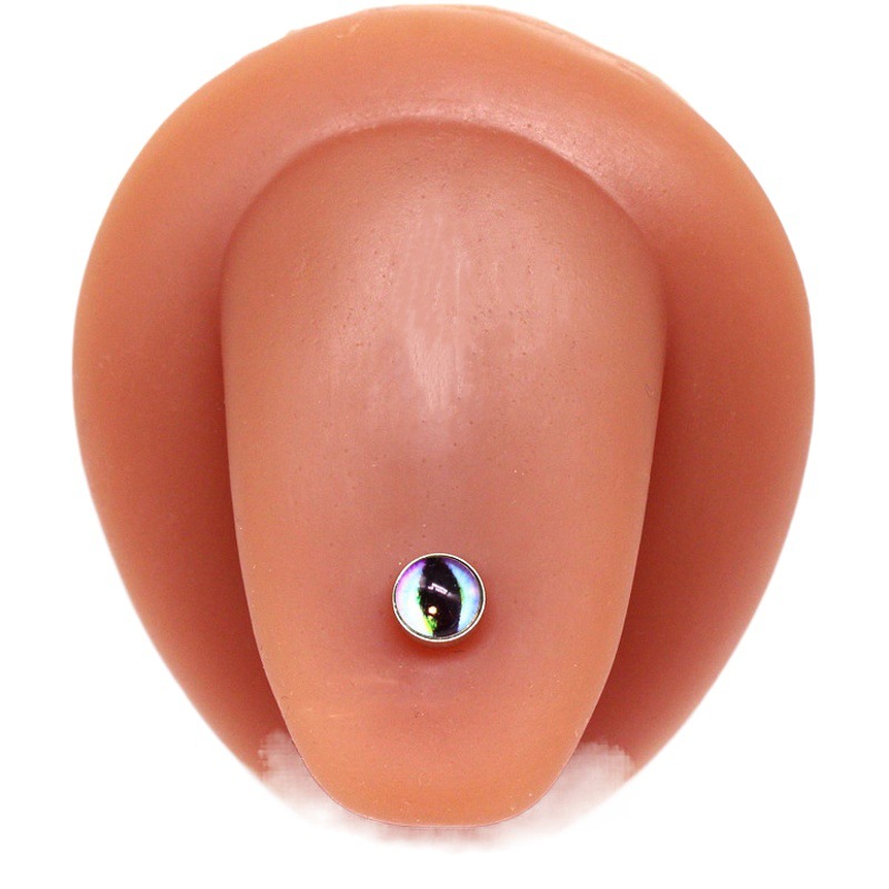gatte European and American cross-border multi-color tongue nail eye tongue nail bull eye tongue decoration stainless steel jewelry tongue nail puncture jewelry