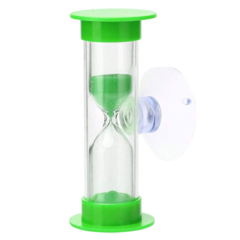 Picture of European-style suction cup hourglass rotatable 2+3 minutes timer children's brushing time reminder funnel plastic drop-resistant