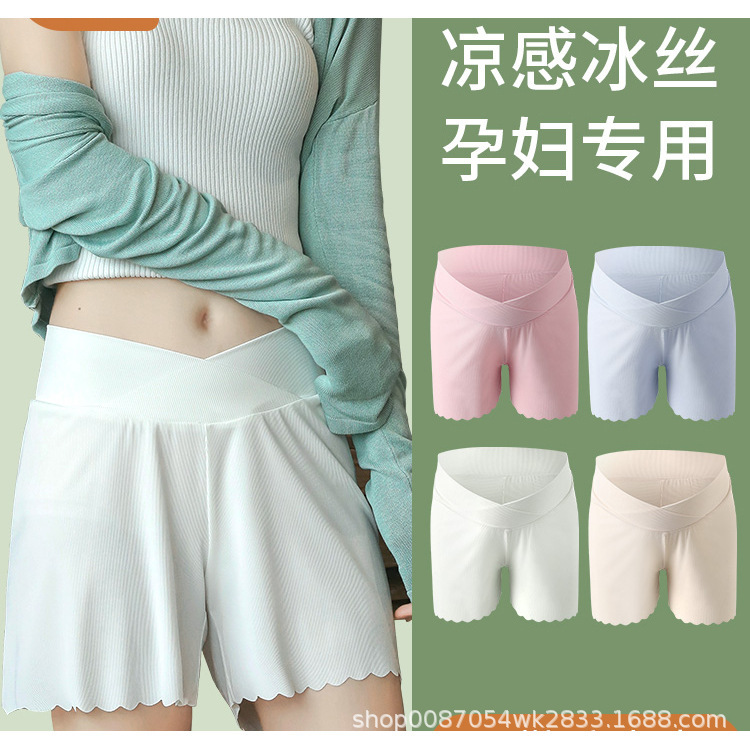 Picture of Maternity Clothing Pregnant Women's Pants Leggings Short Shorts Safety Pants Anti-light Ice Silk Thread Pregnant Women's Pants Summer Women