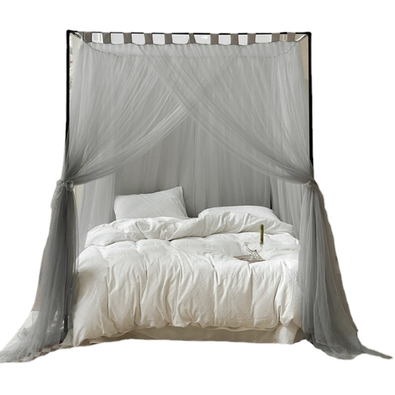 2025 new palace wind mosquito net French student dormitory mosquito net summer home encryption mosquito net floor-standing bed curtain