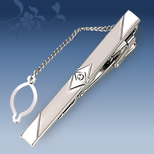Picture of Metal tie clip men's suit chain 140 simple flower type business atmosphere with drill tie clip