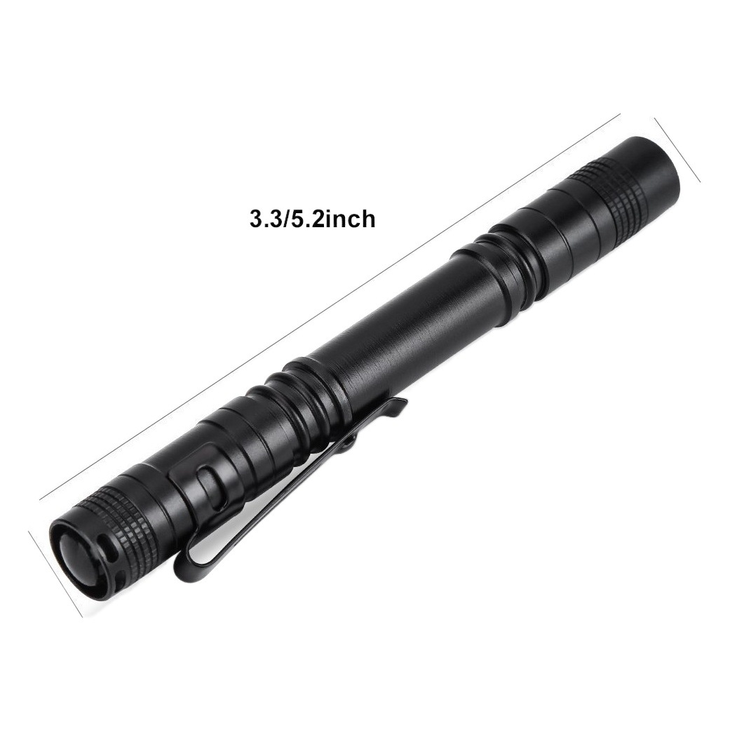 Cross-border bright flashlight with pen holder mini gift multi-function pen lamp aluminum alloy outdoor waterproof aaa flashlight