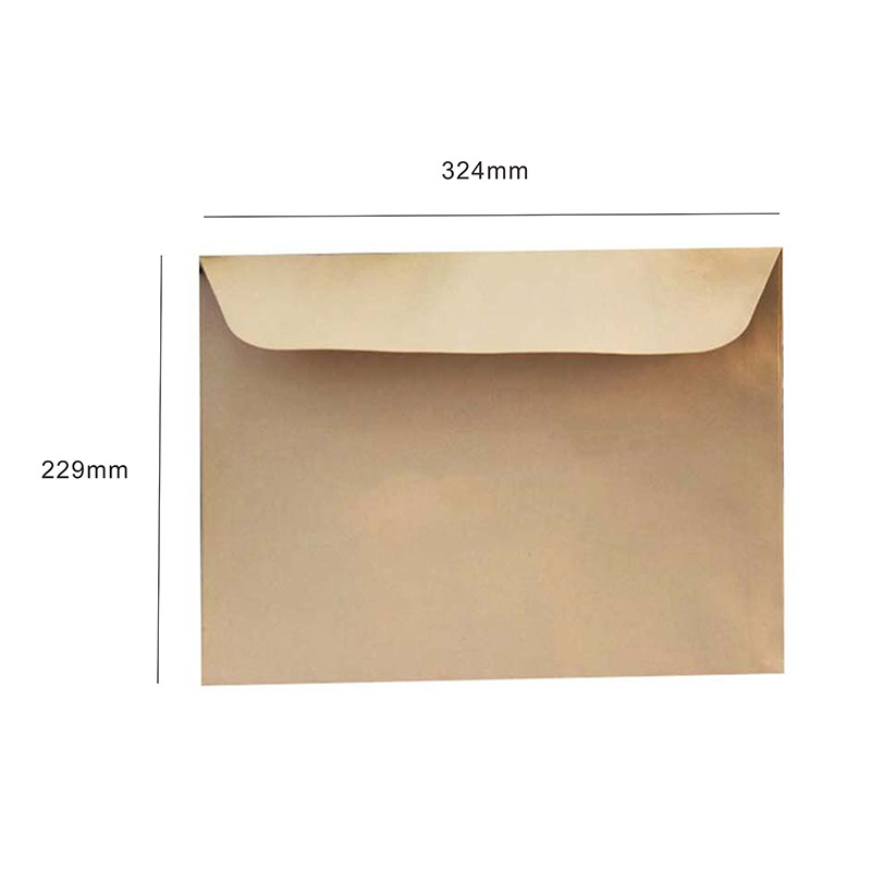 Picture of White Greeting Card Invitation Letter Wedding Invitation Envelope Thickened Plain Color Retro Western Style Invitation Card Kraft Paper Envelope Bag