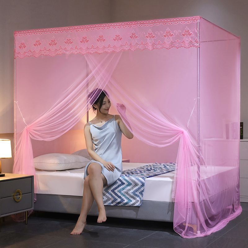 Picture of 2025 New Mosquito Net Home Bedroom Large Sheets Single Bed Dormitory Floor Stand Old-Fashioned Palace 1.5m Bed 1.0