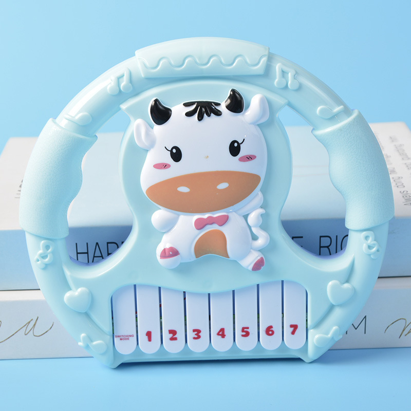 Picture of Electronic organ cartoon children's imitation steering wheel guitar music buttons early education sound boys and girls stall toys
