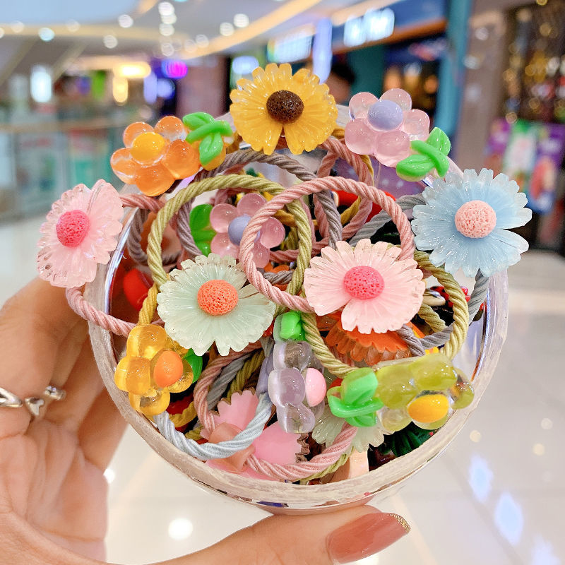 Picture of Children's hair rope hair ring does not hurt the hair of Korean baby girl rubber band hair rope headdress cute girl hair accessories