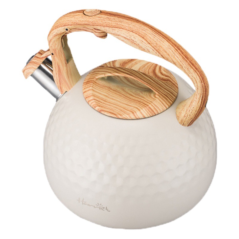 Picture of YAWARD one-button opening and closing 3L stainless steel whistle kettle hammer pattern whistle kettle kettle open flame induction cooker