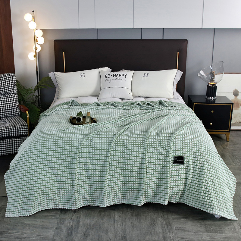 Picture of Milk fleece blanket office nap coral fleece blanket flannel children's small blanket summer air conditioning blanket wholesale
