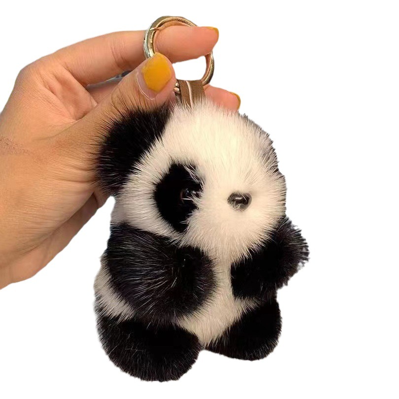 Cross-border wholesale supply cute delicate plush red panda high-end bag ornaments Net Red birthday gift keychain
