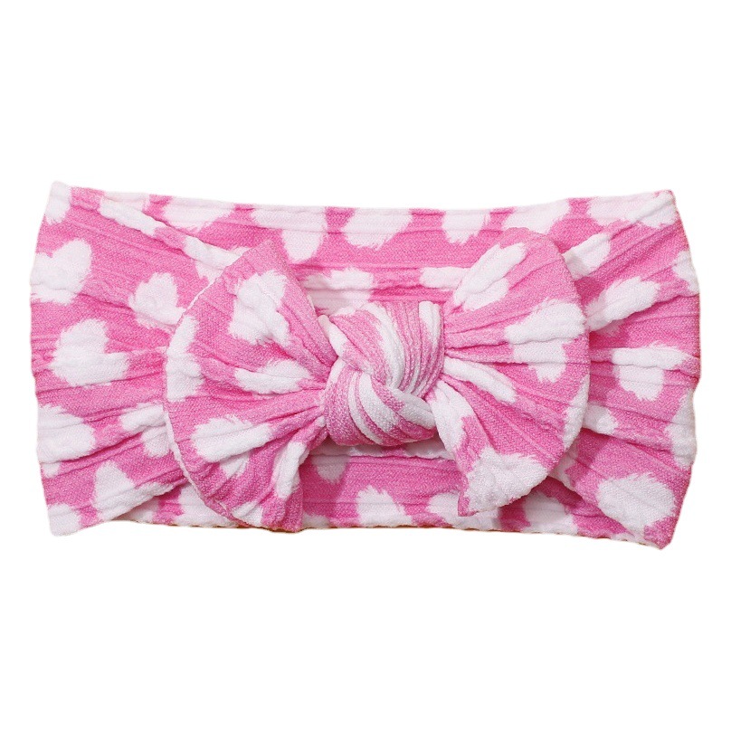 Cross-border Europe and the United States bow children's hair accessories baby new elastic digital printing headband baby wide hair band wholesale