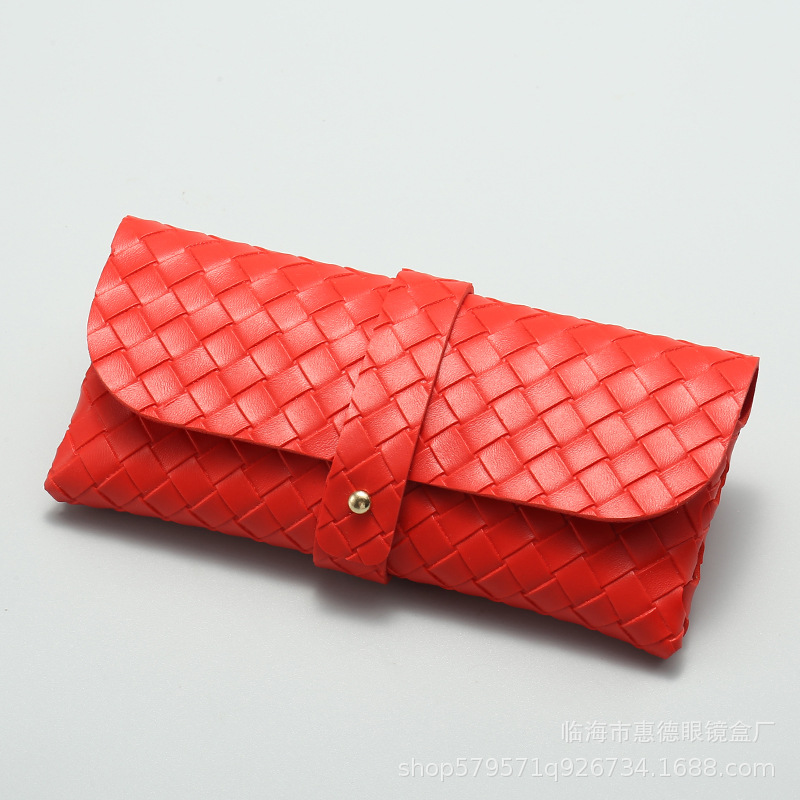Picture of Factory Batch Glasses Case in stock New Single Nail Leather Sunglasses Bag Hand-woven Sunglasses Box Printable LOGO