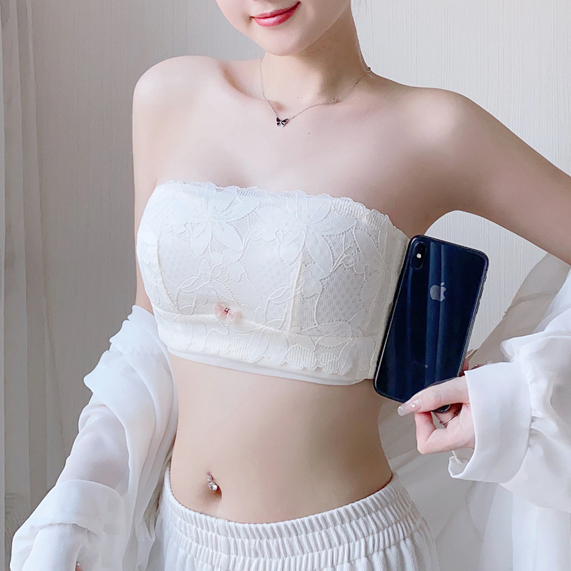 Strapless Underwear Women's Large Chest Showy Small Chest Non-slip Push-up Summer Thin Tube-wrap Chest Invisible Beautiful Back Bra