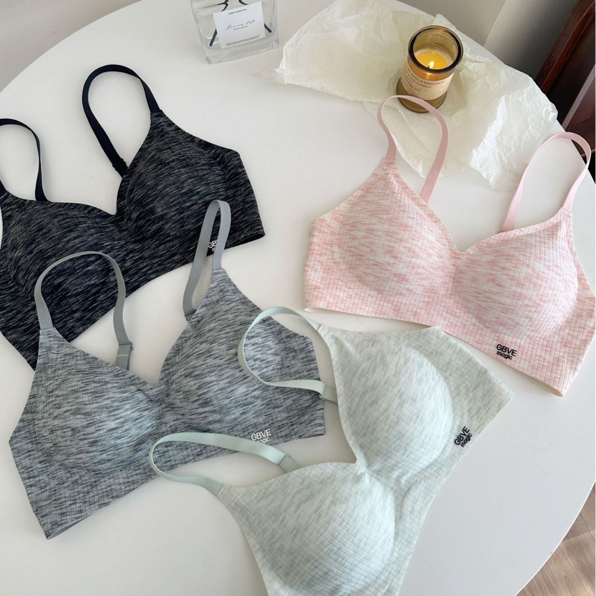 Popular Korean Style Externally Expanded Breast-Shaped Intimates for Women with Small Breasts to Look Bigger, Push-Up, Comfortable Push-Up Seamless Bra
