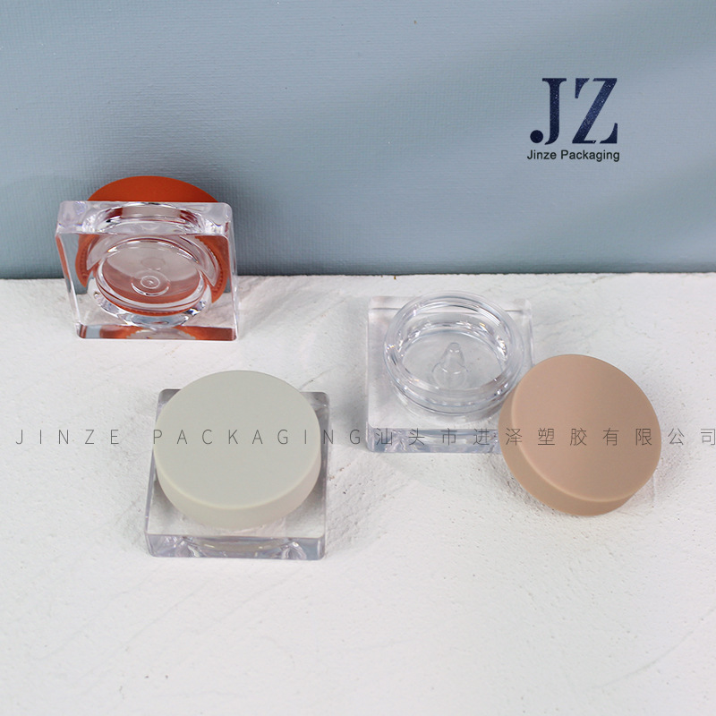 Jinze order round high gloss/blush lip mud bottle PETG plastic packaging material