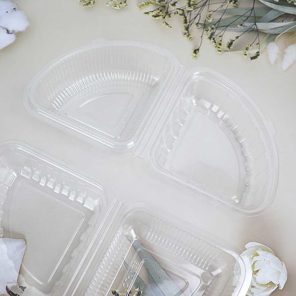 Picture of Cheese Pack Box Triangular Cheese Pack Transparent Plastic PET Baking West Point Disposable Packing Box