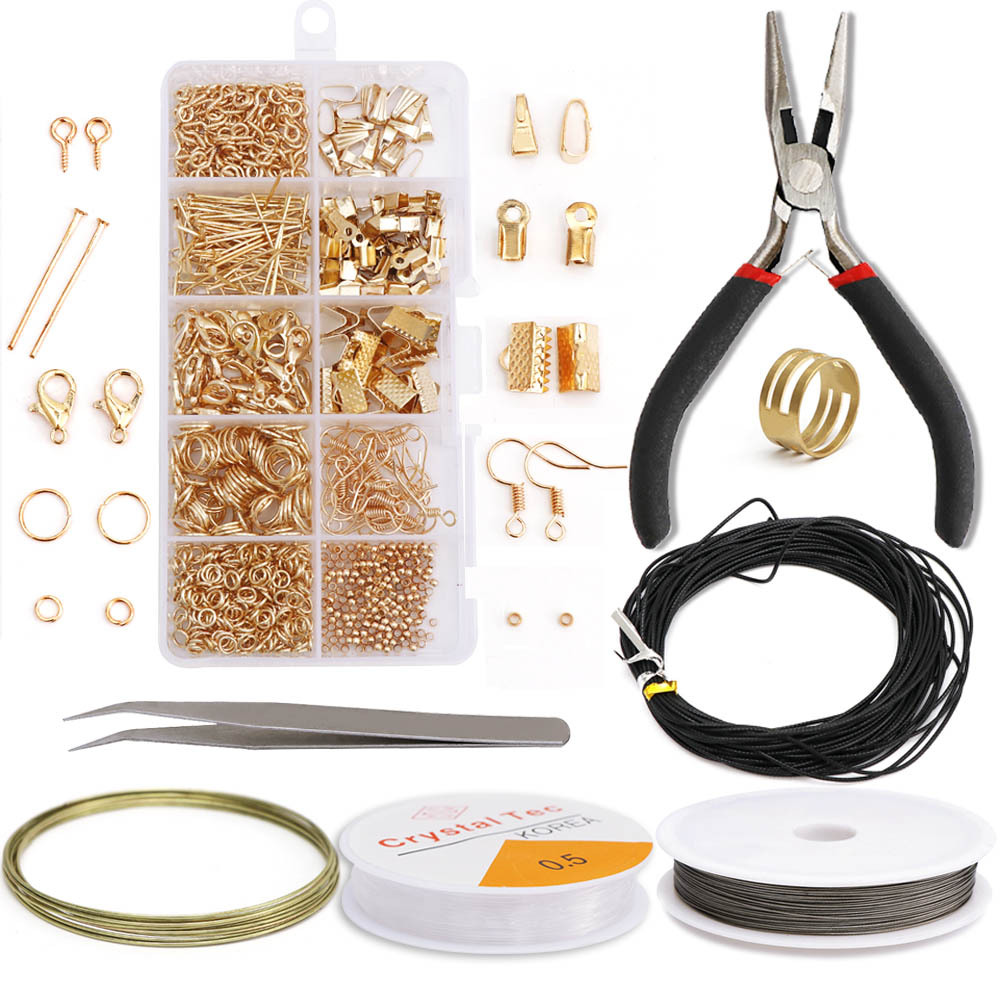 Picture of New diy earrings accessories earrings material bead pliers set material bag with tools handmade accessories