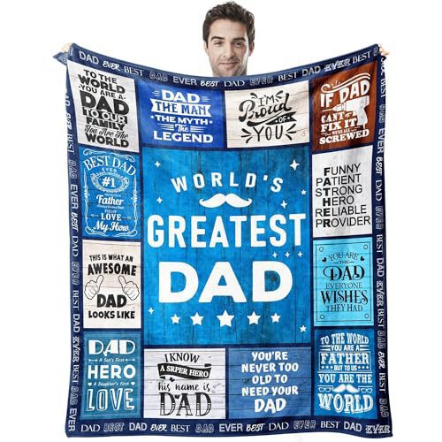 Picture of Cross-border gift to father flannel blanket single-layer printed blanket production source factory wholesale direct sales