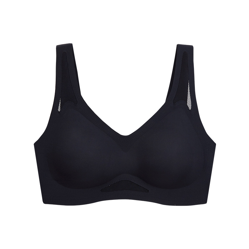 Picture of Traceless Beauty Back Underwear Women's Big Chest Shiny Summer Thin Comfortable Breathable Vest Small Chest Push-up Sports Bra