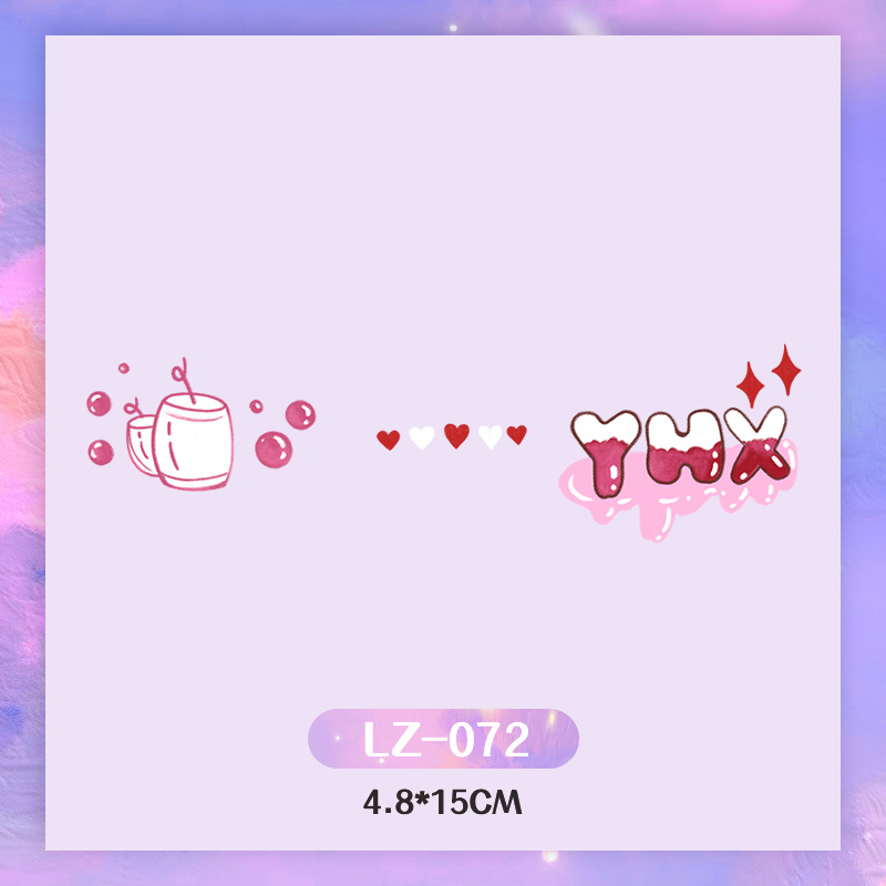 Picture of New Year's Day girl cute face makeup New year new year Creative face stickers love blush cute makeup stickers tattoo stickers