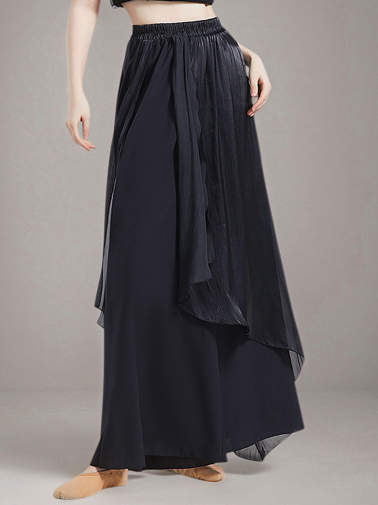 Picture of Classical dance practice clothes, women's dancing pants, wide-leg pants, flowing Chinese dance clothes, modern dance straight trousers, culottes, pants