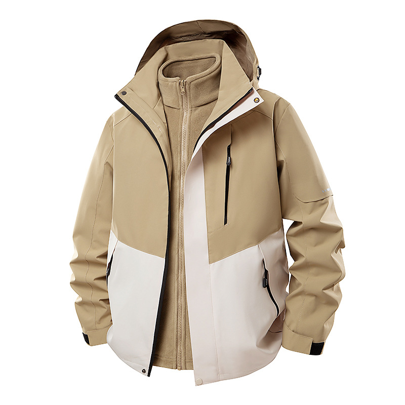 Picture of New outdoor assault jacket three-in-one water-repellent detachable outdoor mountaineering travel jacket for men and women cross-border