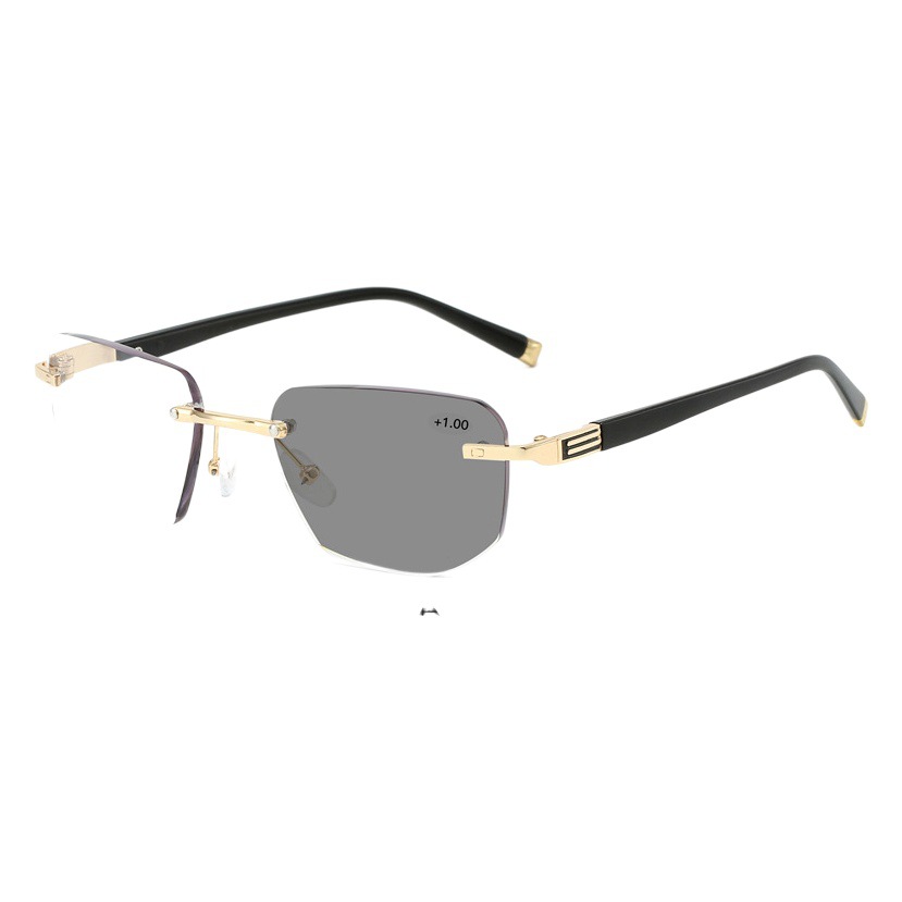 Frameless trimming presbyopic glasses European and American cross-border color changing multi-focus presbyopic glasses dual-use smart zoom wholesale