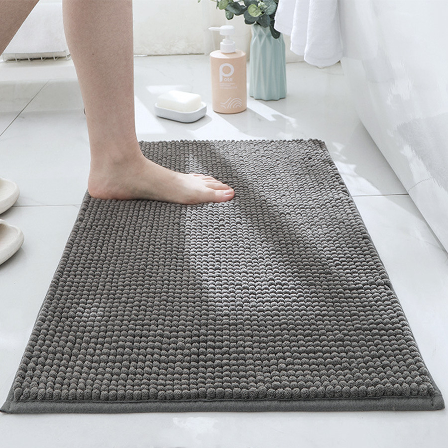 Picture of Special Short Plush Solid Color Chenille Floor Mat Cross-border Four Seasons Household Plain Soft Foot Pad Absorbent Non-slip Carpet