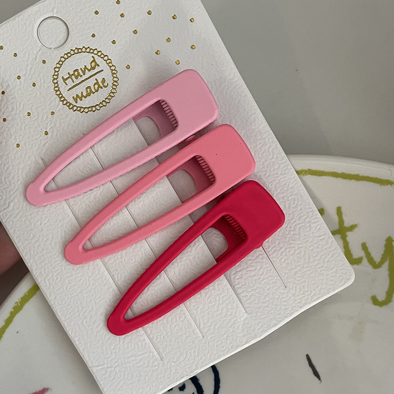 Picture of Pink Hairpin Women's Star Small Hairpin Side Bangs Clip Cute Side Clip Love Dopamine Clip Headdress