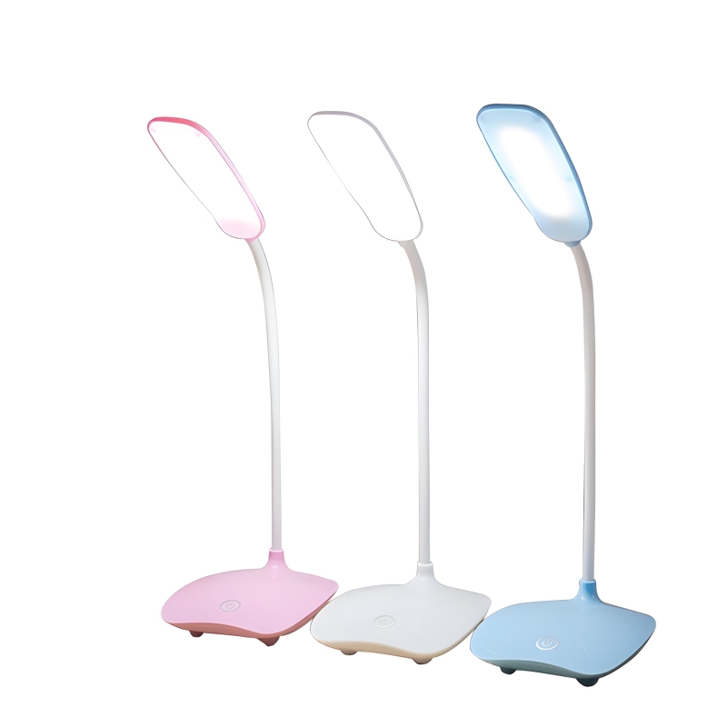 Direct Supply gift dormitory reading and learning eye protection USB charging 18 LED lamp beads three-speed touch dimming table lamp