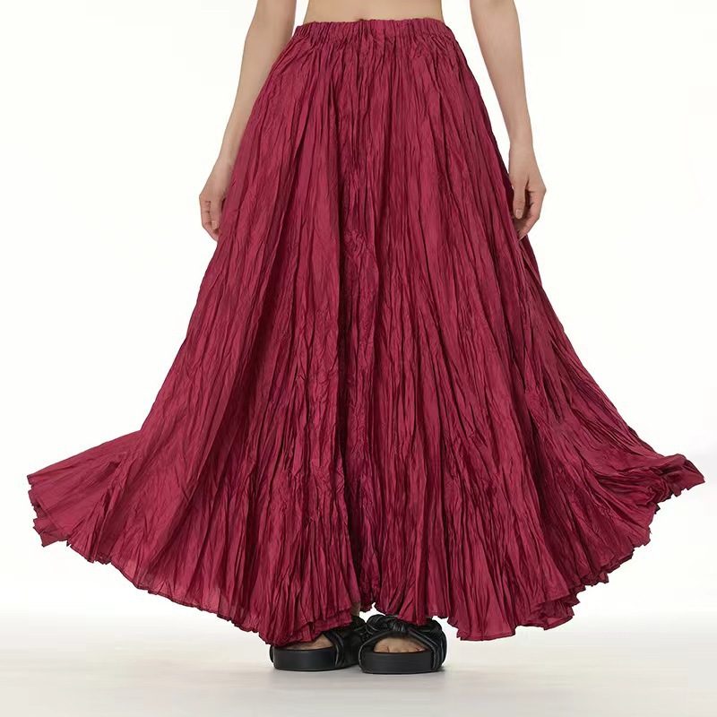 Picture of European and American Simple Crumpled Skirt 2024 Autumn and Winter New Fashion Brand Women's Fashion All-match Oversize Skirt