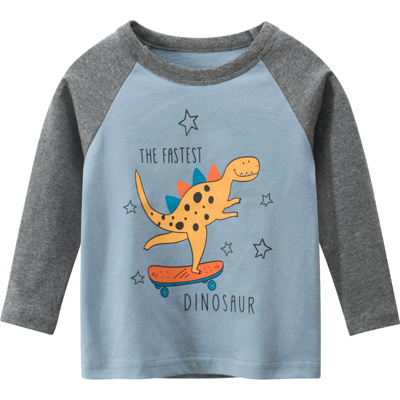 Picture of 27Kids Kidsren's Clothing Autum New Product 2025 K-Style Boys' Bottoming Shirt Kidsren's Long-Sleeved T-Shirt Kids Clothes