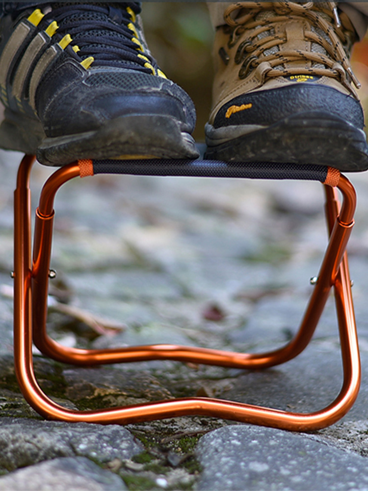 Picture of Aluminum Alloy Folding Stool Outdoor Portable Folding Stool Children's Folding Chair Mini Camping Fishing Little Mazar
