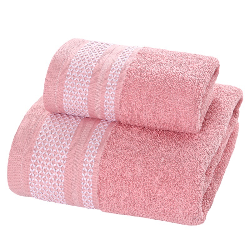 Picture of Manufacturer's Jacquard Bath Towel Pure Cotton Wholesale Household a Pure Color Absorbent Lint-Free Soft Enlarged Towel Pure Cotton Bath Towel