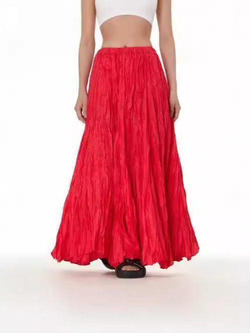 Picture of European and American Simple Crumpled Skirt 2024 Autumn and Winter New Fashion Brand Women's Fashion All-match Oversize Skirt