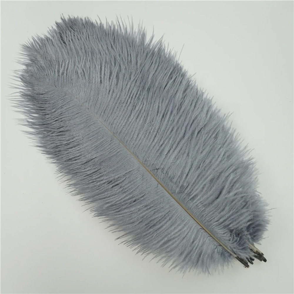 Picture of 40-45cm high quality thin rod ostrich feather source manufacturers wholesale wedding decoration feather DIY crafts stage clothes