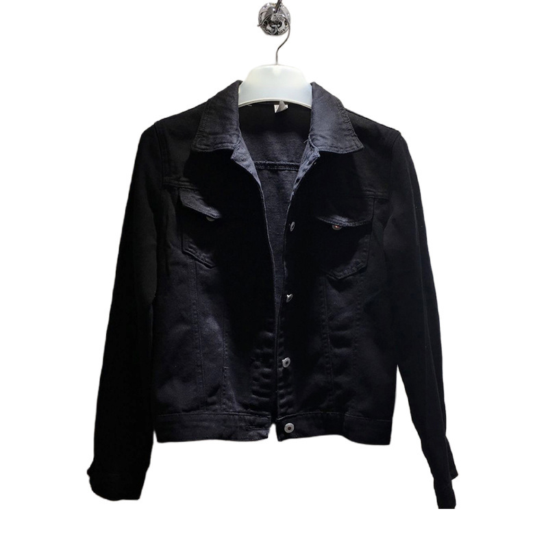 Picture of Vintage Denim Shirt Jacket for Women, Hong Kong Style Loose Denim Work Jacket, Trendy Popular Foreign Trade Jacket for Women