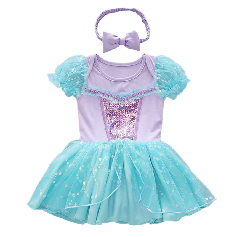 Picture of Halloween Children's Clothing, Short-Sleeved Pullover, Baby Baby Hooded Princess Jumpsuit, Romper Dress