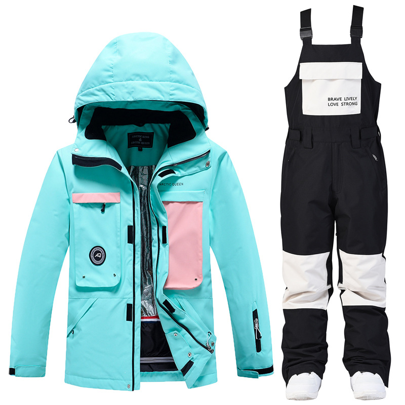 Picture of Women's Ski Suit Men's Winter Outdoor Windproof Waterproof Warm Thickened New Arrival Snowboard Double Ski Suit