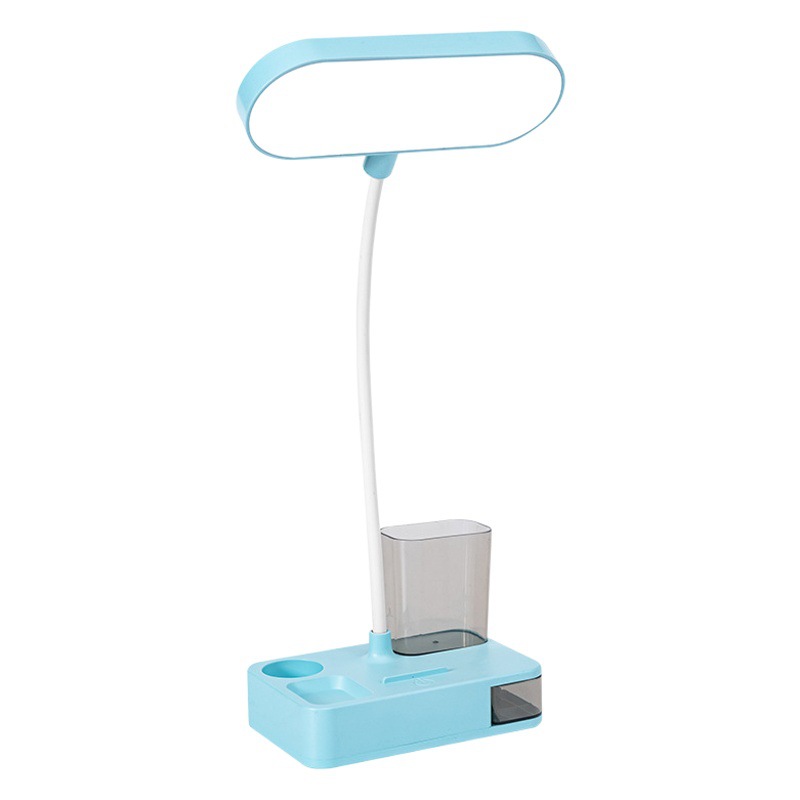 Spot Macaron three-color multi-function reading desk lamp for learning special eye protection desk student dormitory pen container charging