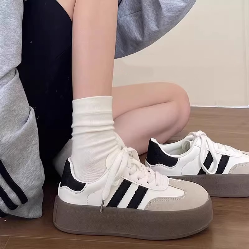 Desun Shoes Women's Shoes 2024 New Explosions Spring and Autumn Thick Sole White Shoes Vintage Forrest Gump Shoes Casual Sports Board Shoes