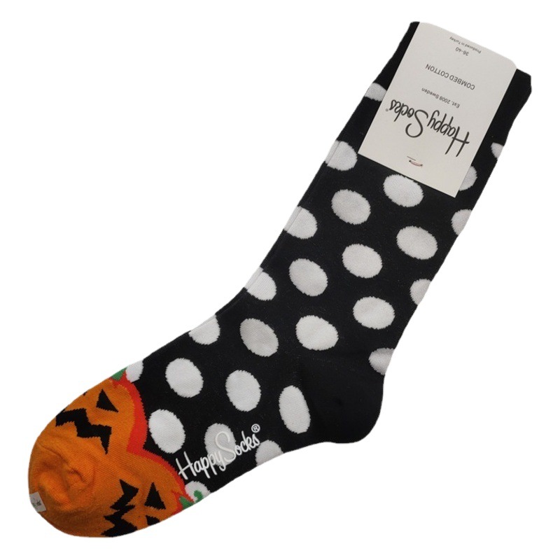 Happy Socks Swedish fashion brand women's cute Japanese cartoon Socks ins All-match outer-wear online red tube Socks