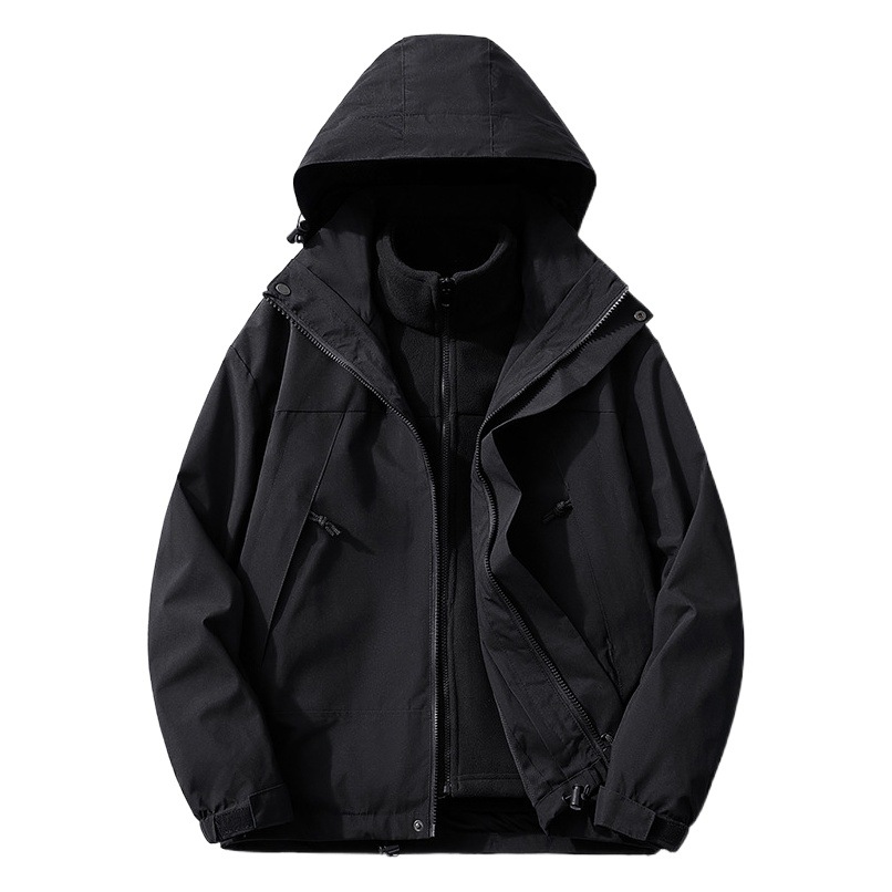 Beijia same outdoor mountain men's jacket three-in-one detachable fleece-lined thick windproof waterproof coat for women