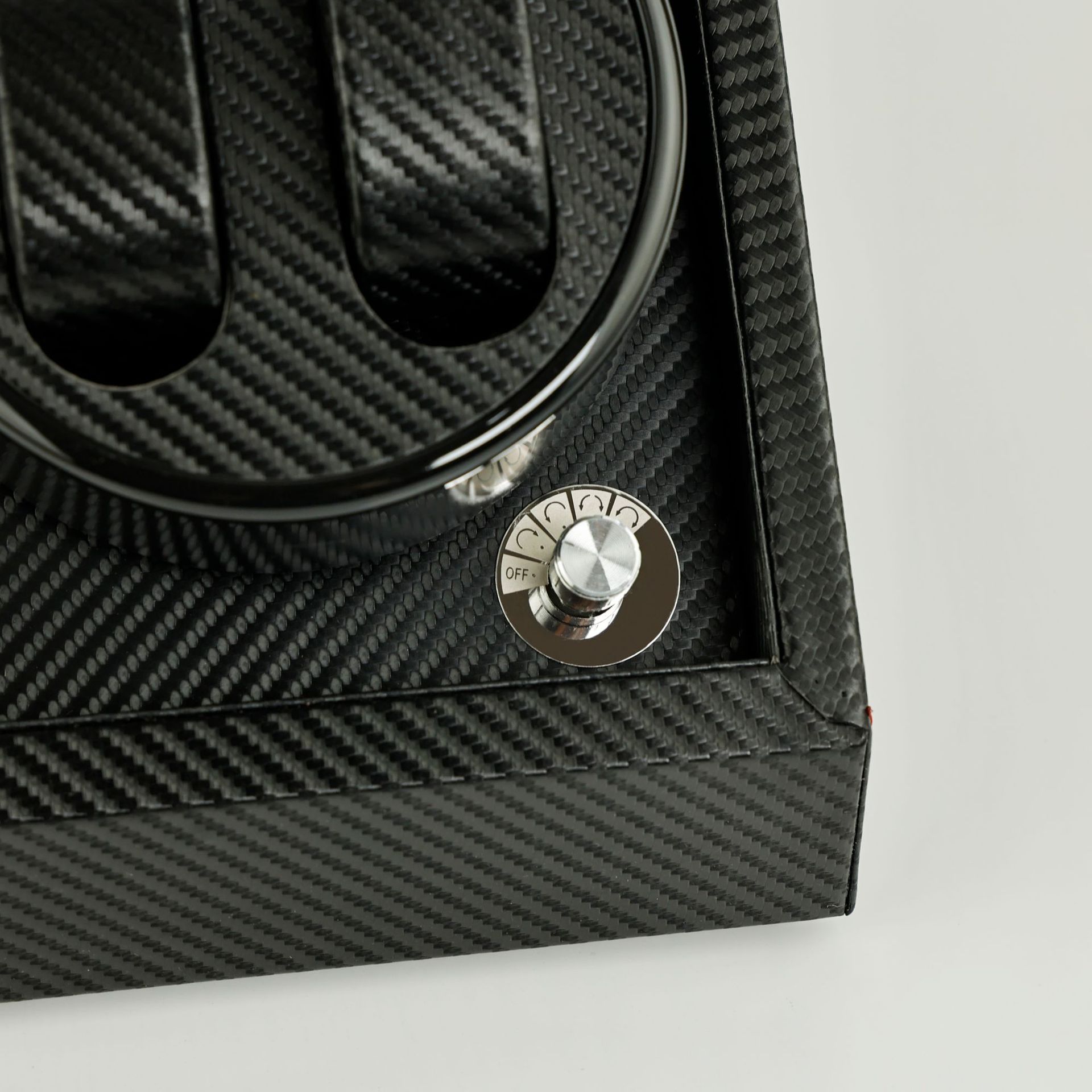 Picture of Qingyu Packaging Watch Box Carbon Fiber 2+0 Leather Watch Turner Fully Automatic Mechanical Watch Automatic Winding Watch Turner