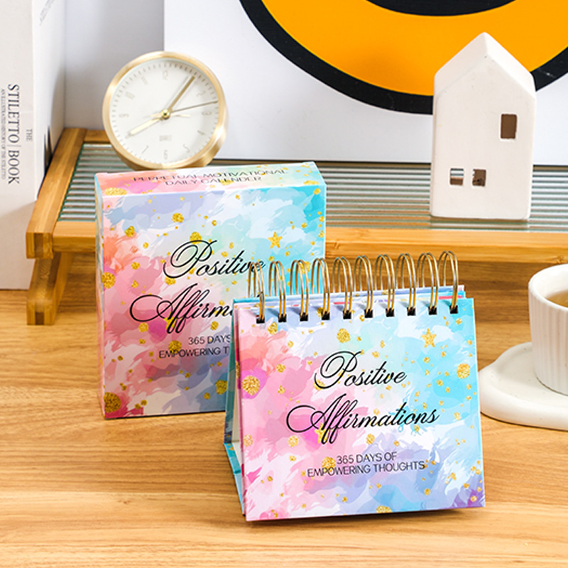 Picture of Cross-Border 2026 English Inspirational Desk Calendar Creative Drum Dance Female Desktop Ornaments 365 Days Calendar Perpetual Calendar