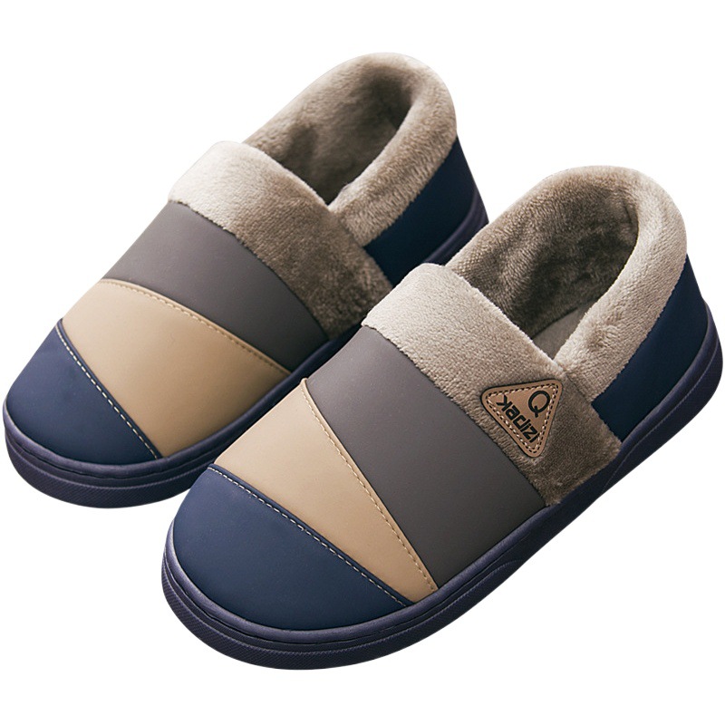 Lidani cotton shoes men's winter waterproof outdoor warm indoor home non-slip extra large size 50-51 men's cotton slippers