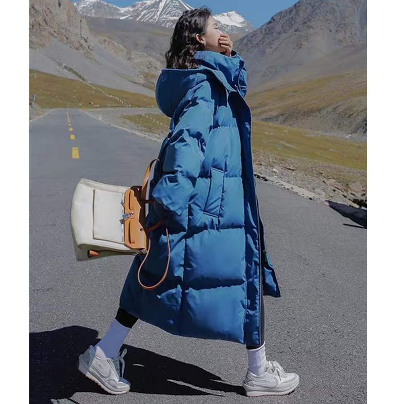 Picture of Thickened Down Cotton-padded Coat Women's Korean-style Loose Long Over-the-knee Cotton-padded Coat 2024 Winter New Coat Ins Bread Clothing Trendy