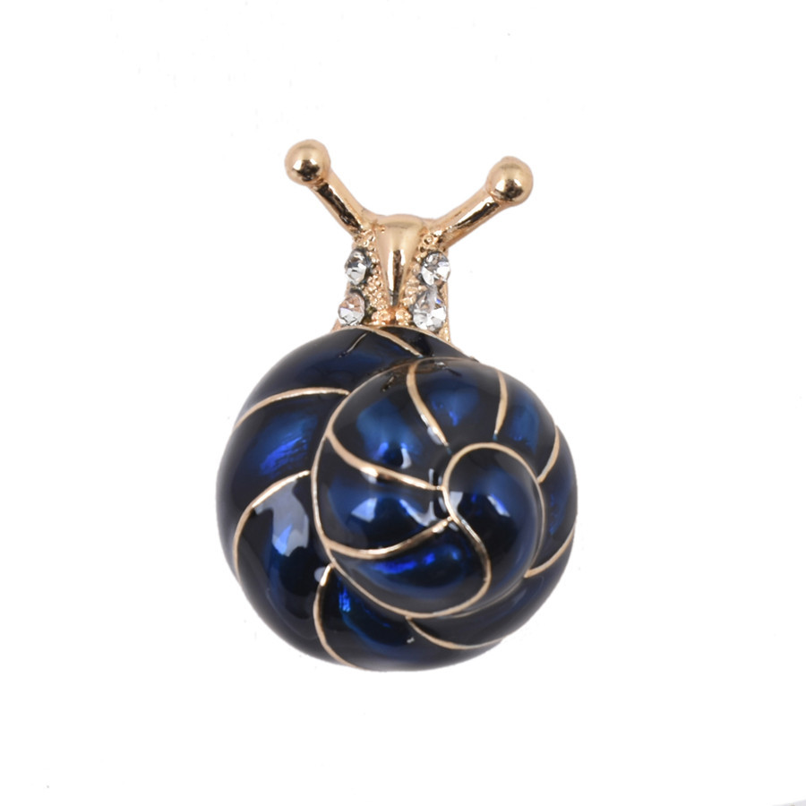 Picture of Simple and Fresh Marine Girl's Small Snail Conch Oil Drop Brooch Couple's Brooch Hat Decorative Anti-Light Buckle