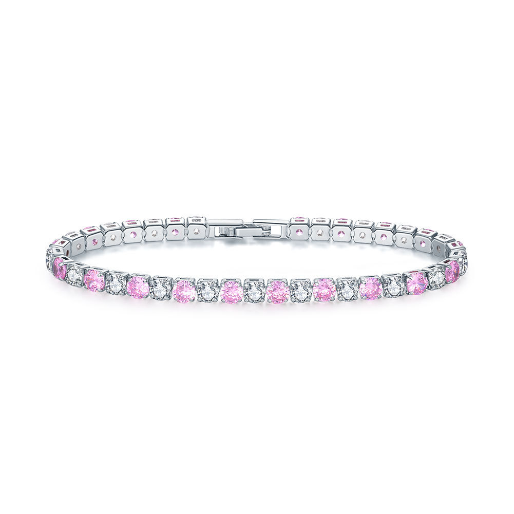 Picture of 4.0mm zircon tennis bracelet for men and women fashion simple bracelet jewelry ins cross-border factory wholesale