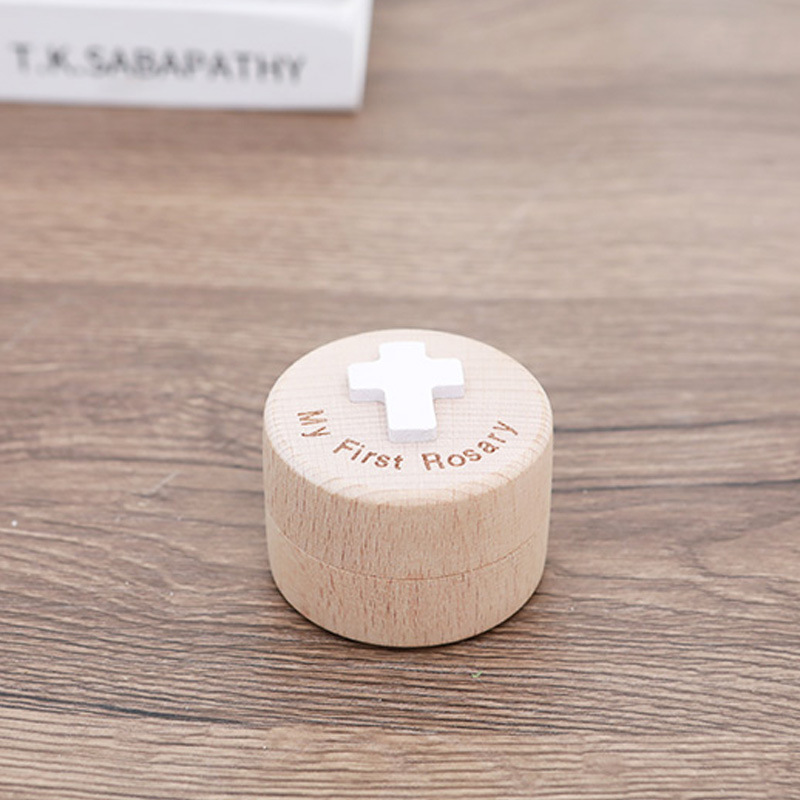 Picture of Cross-Border Wooden Children's Deciduous Tooth Box, Fetal Hair Storage, Tooth Box, Commemorative Collection Box, Tooth Storage Box